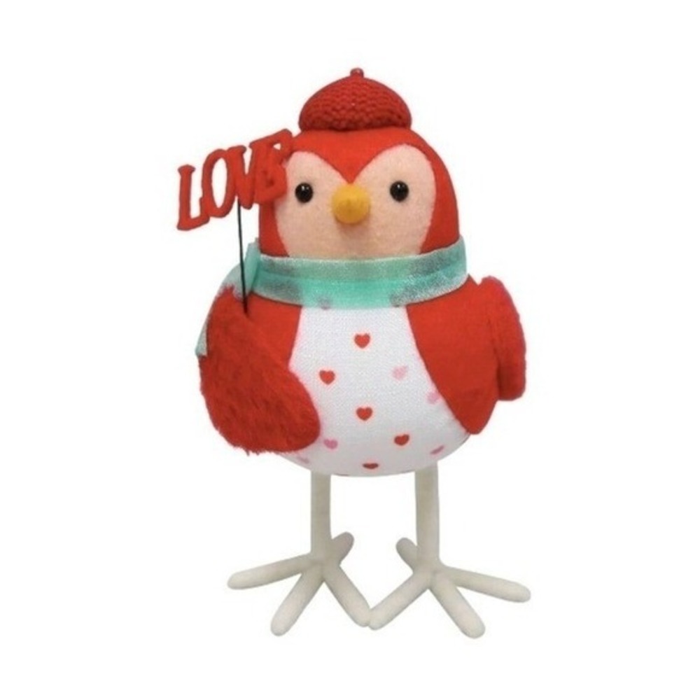 Spritz 2023 Valentine's Day Featherly Friends Bird Aerial Holding Love Sign Fabr
